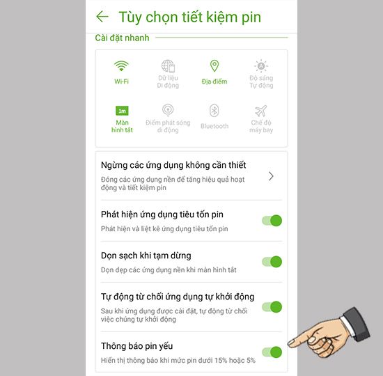 Kích hoạt tính năng